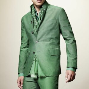 Costume élegant vert foncée,déstiné a être loué pour mariage gucci